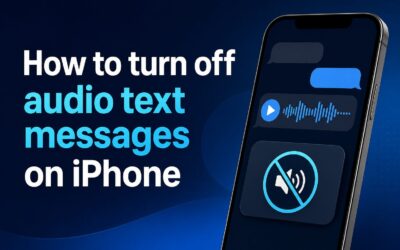 How to Turn Off Audio Text Messages on iPhone