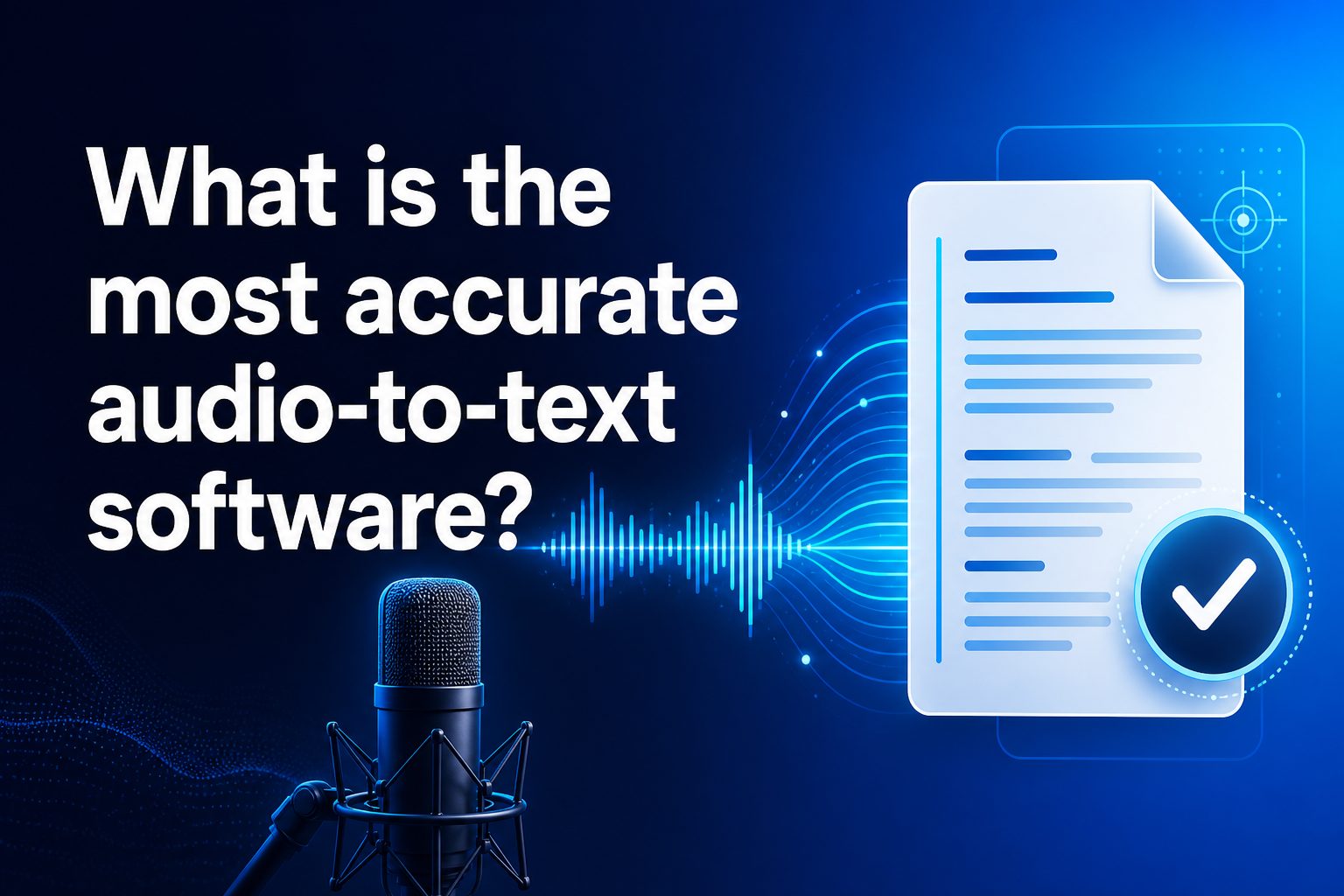 Audio waveform converting into accurate text on a transcription software screen